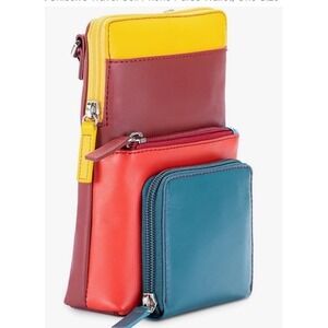 Mywalit Unisex Travel Tri-Zip Crossbody Vesuvius NWT $250